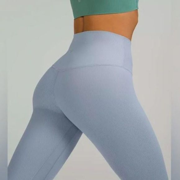 lululemon athletica Pants - NWT lululemon Wunder Train HR Tight 28" Chambray Blue